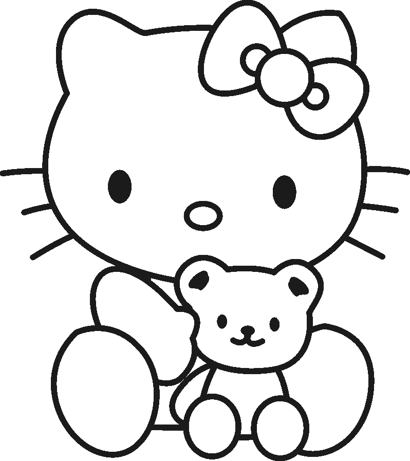 Easy Way to Color Hello Kitty Coloring Page - Toyolaenergy.com