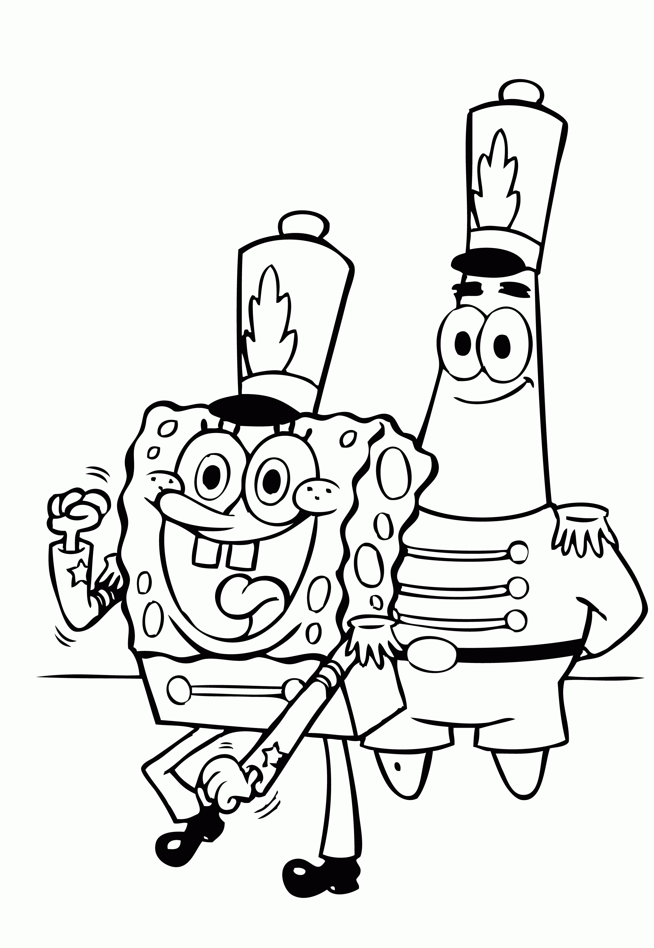 Spongebob Coloring Pages Free For Kids | Cartoon Coloring pages of ...
