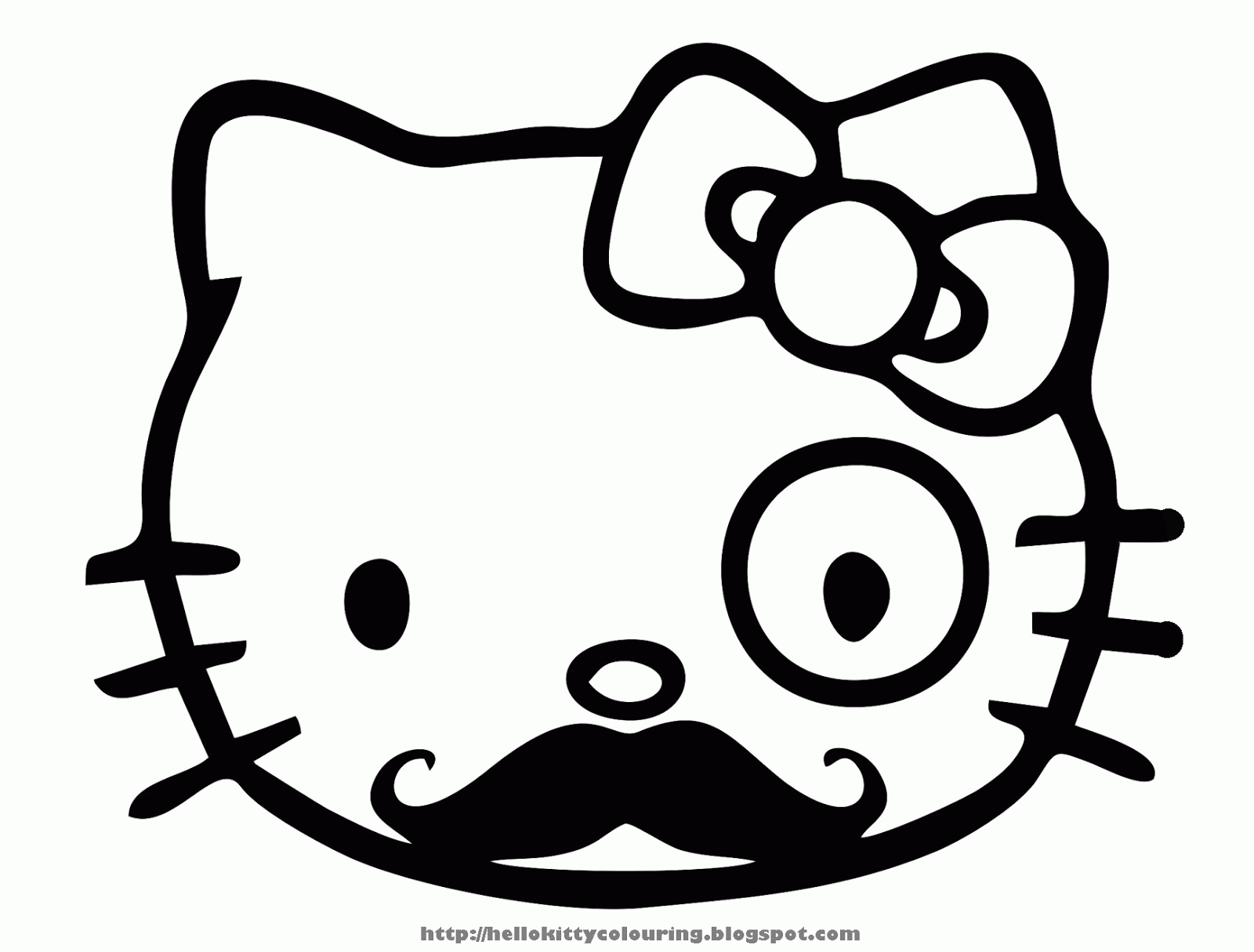 Hello Kitty Face Coloring Pages Printable - Colorine.net | #23482