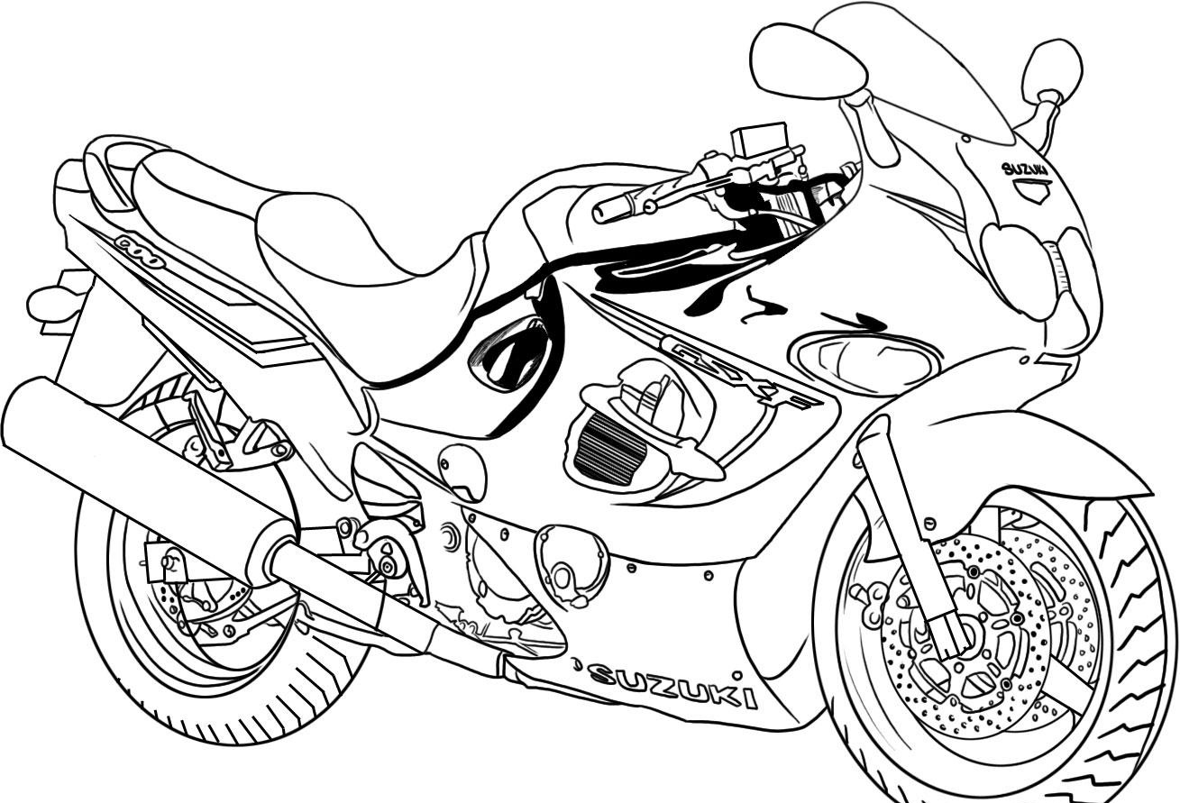 Free Printable Motorcycle Coloring Pages For Kids