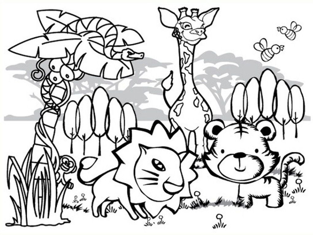 incredible Jungle Animals Coloring Pages - remarkable Animal ...