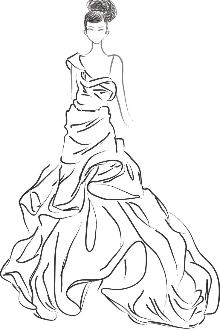 Fashion Coloring Page - Coloring Pages for Kids and for Adults