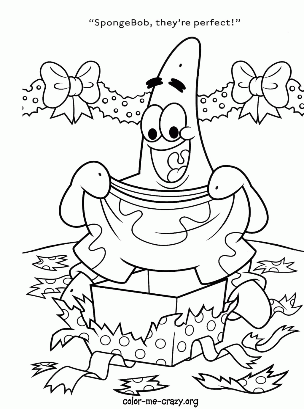 Free Printable Spongebob Christmas Coloring Pages - Coloring
