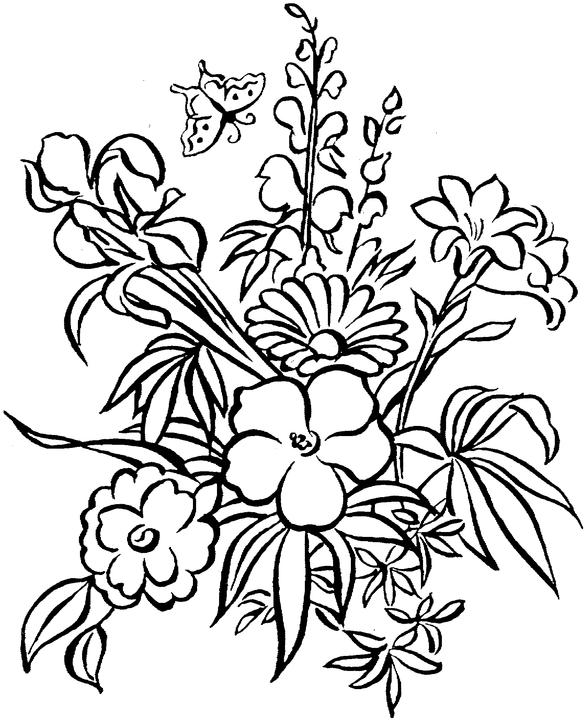 Free Printable Coloring Pictures Of Flowers - Coloring