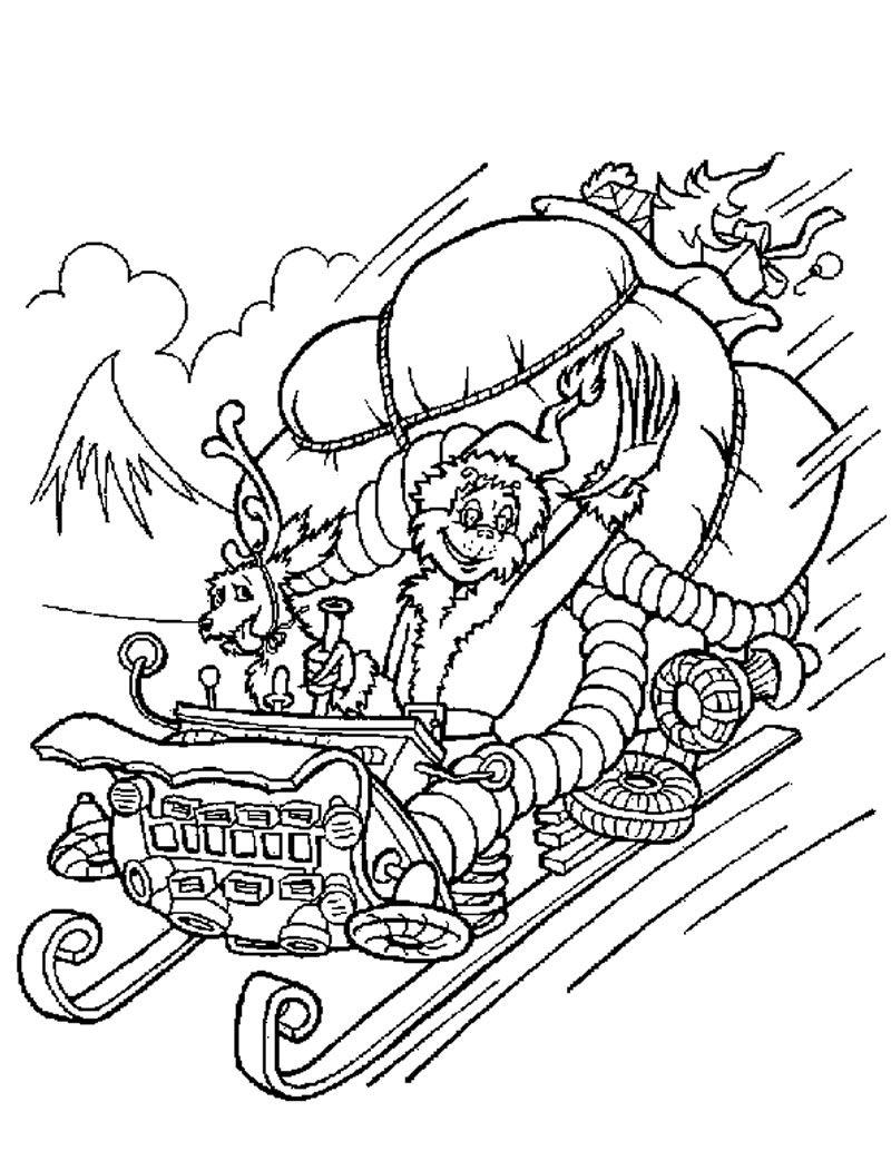 HOW THE GRINCH STOLE CHRISTMAS coloring pages - Whoville
