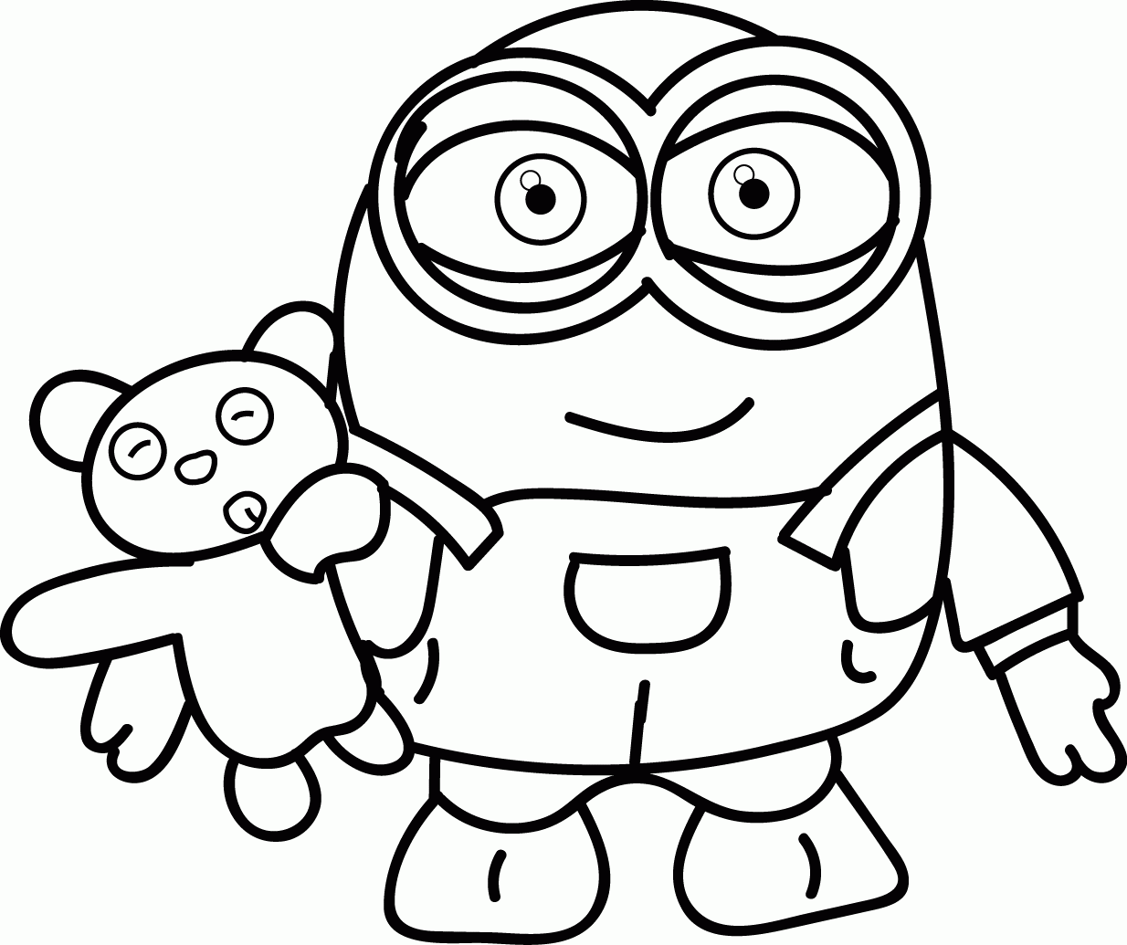 Minions Toy At Hand Coloring Page | 