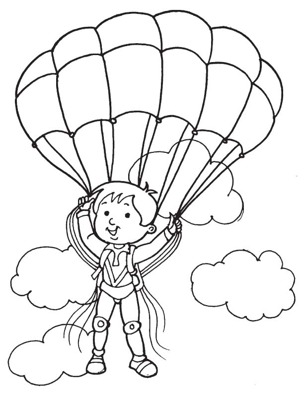 Parachute - Coloring Pages for Kids and for Adults