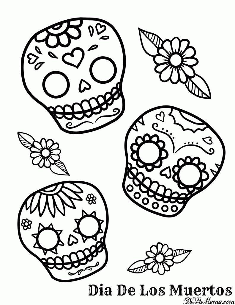 14 Pics of Printable Skull Coloring Pages - Printable Adult ...