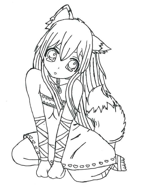 Anime Girl Coloring Pages For Adults