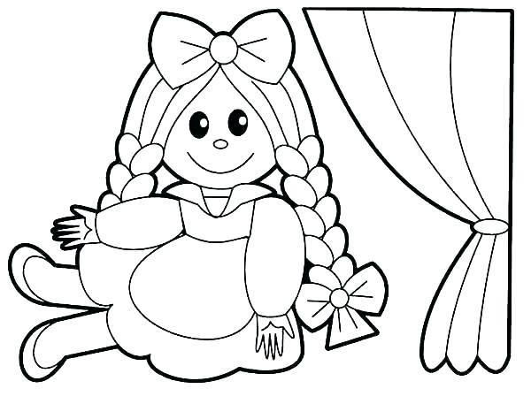 Baby Doll Coloring Page at GetDrawings | Free download