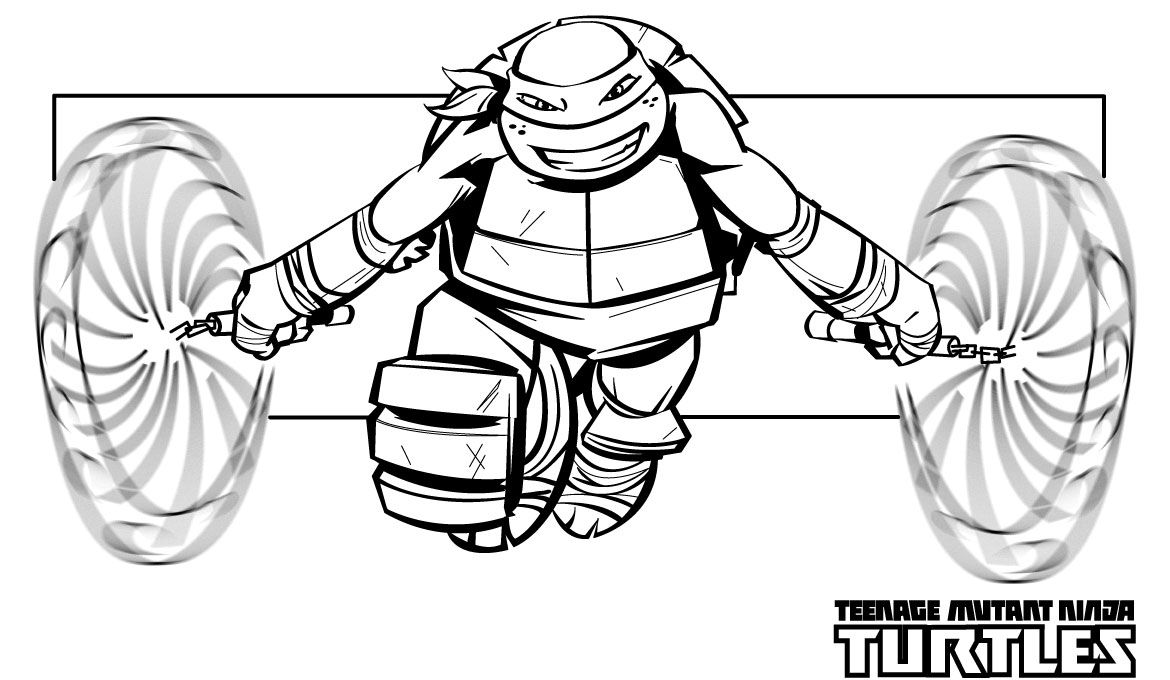 Ninja turtles coloring pages from animated cartoons of 2014 -2015 ...
