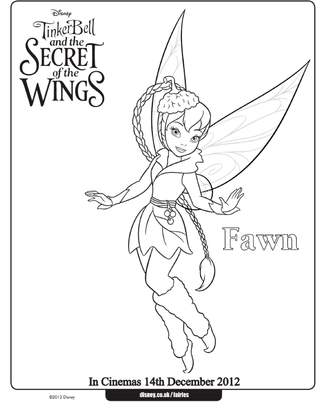 Tinker Bell coloring pages - Fawn