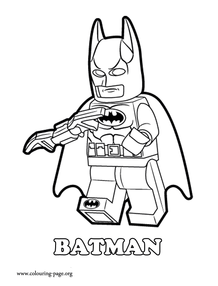 The Lego Movie - Batman, a Lego superhero coloring page