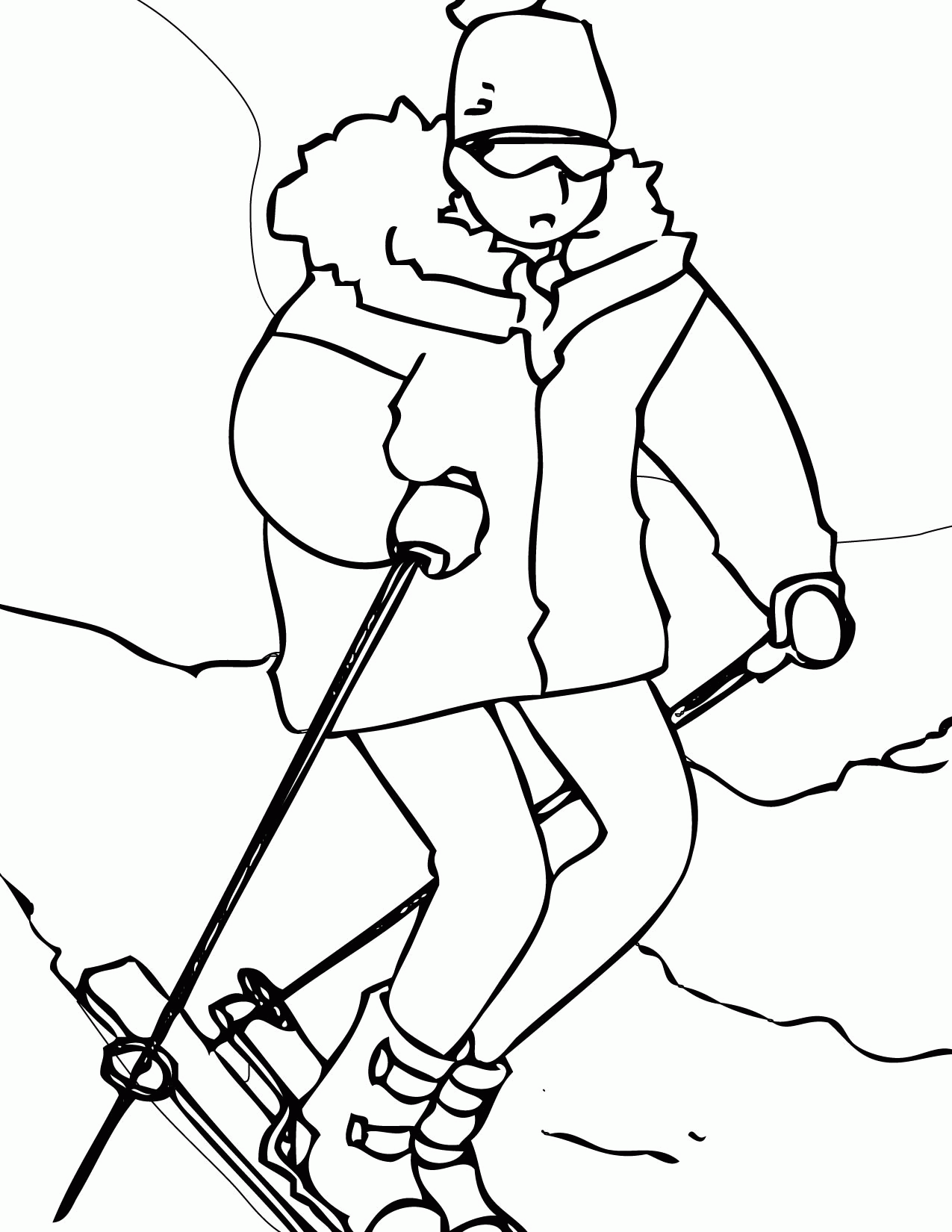 Winter Sports Coloring Pages - Handipoints