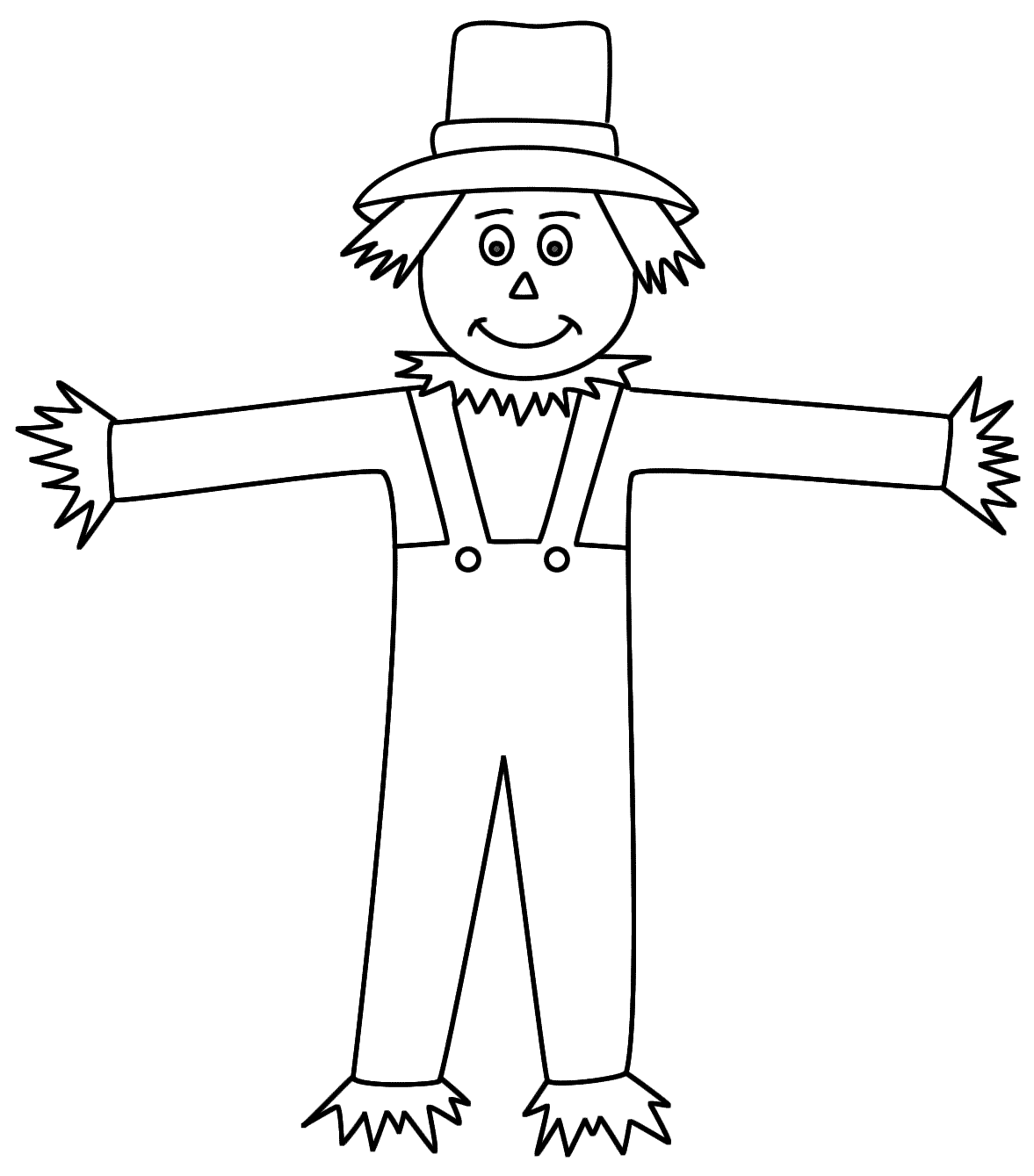 Scarecrow Coloring Pages For Preschoolers
