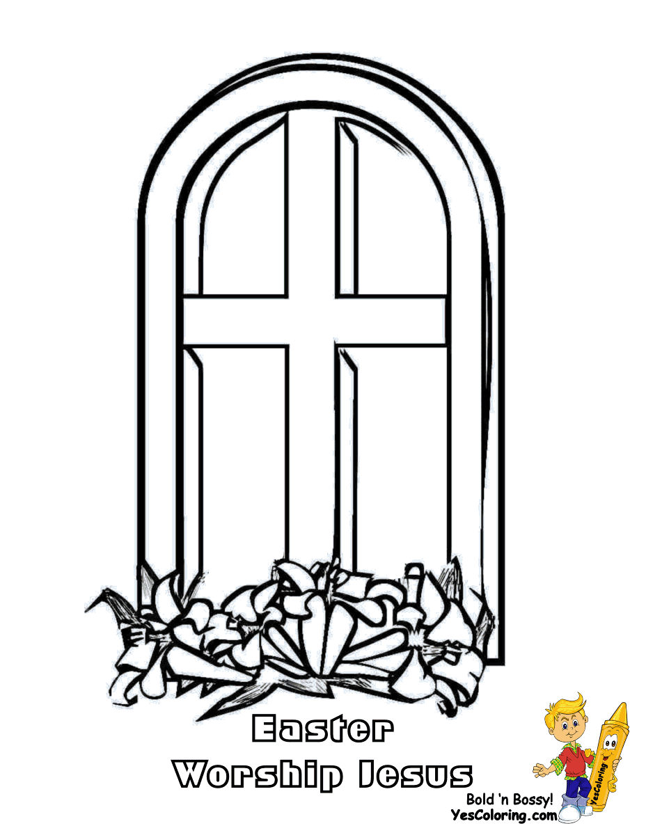 Christmas Window Coloring Page - Coloring Pages For All Ages