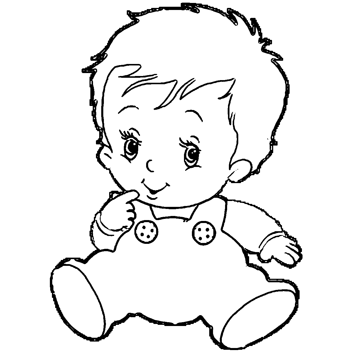 Baby Boy Coloring Pages | 