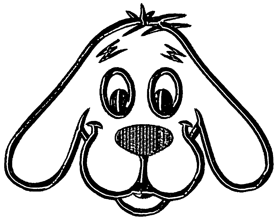 Clifford The Big Red Dog Just Face Coloring Page | 