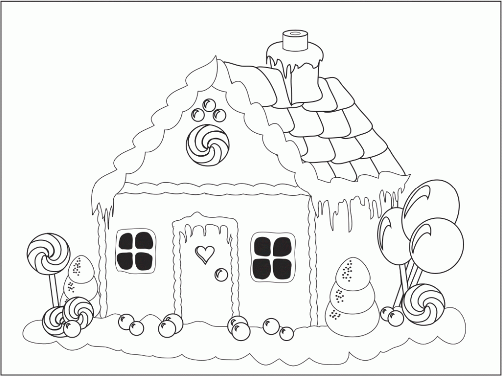 Free Printable Christmas Gingerbread House Coloring Pages | Best ...