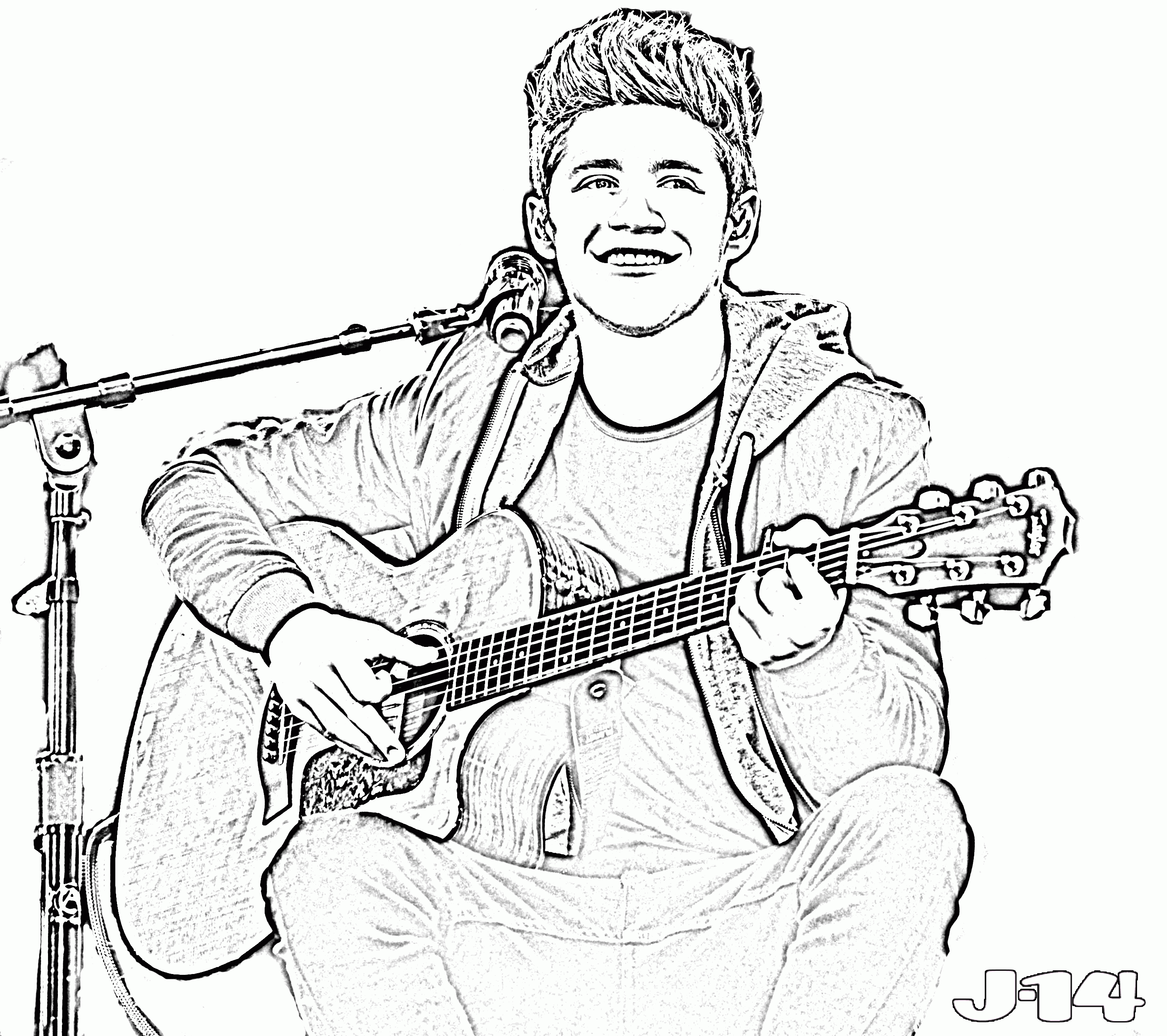 10 Printable One Direction Coloring Pages 9 - J-14