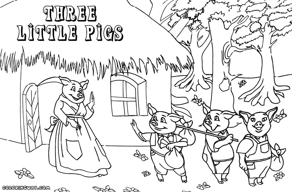 Little Pigs Coloring Pages - High Quality Coloring Pages