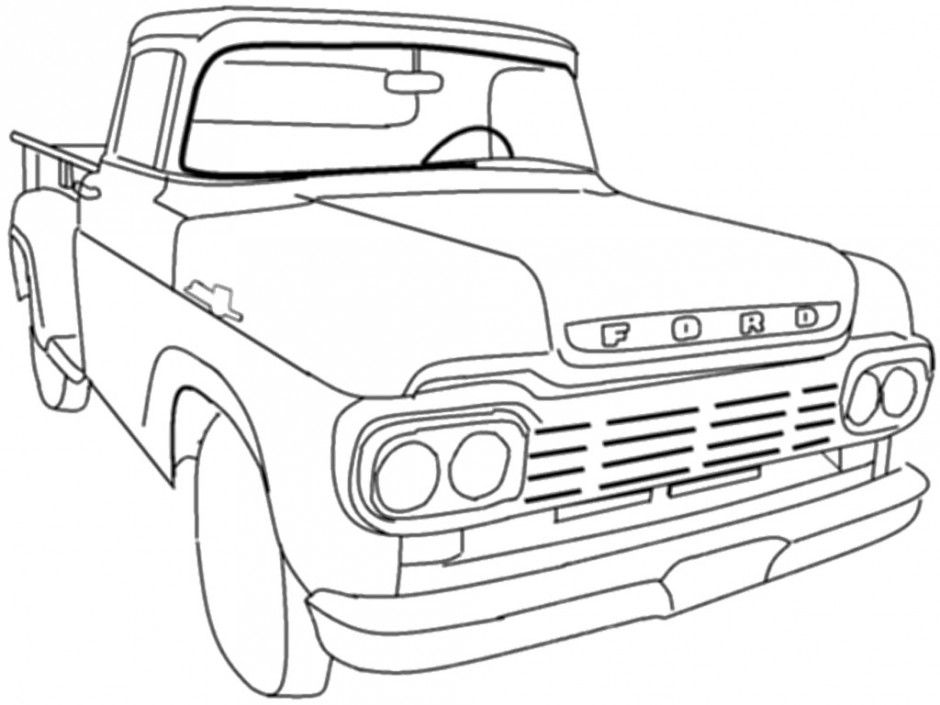 old ford truck coloring pages - Clip Art Library