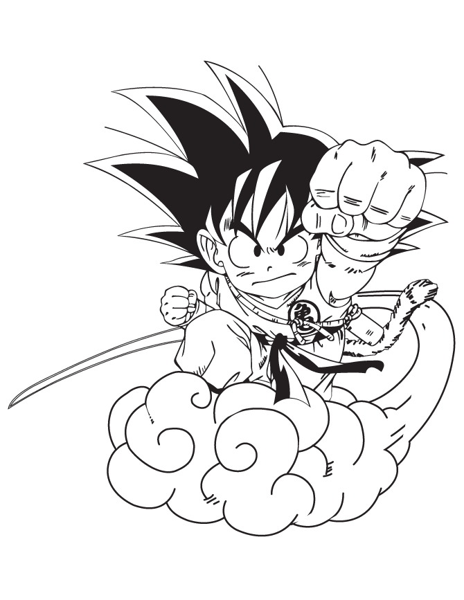 dragonball gt goku Colouring Pages (page 2)