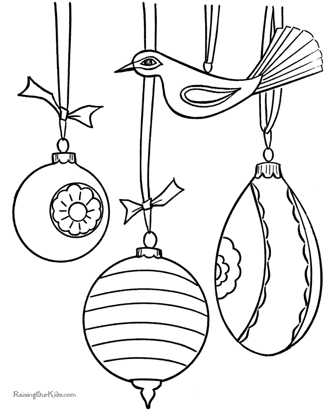 Christmas Decorations Coloring Pages Images & Pictures - Becuo