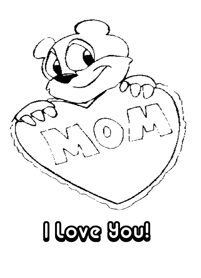 valentines bear holding heart printable coloring pages