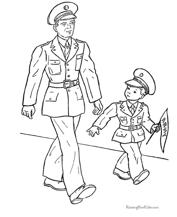 Memorial Day - Patriotic coloring pages for kids 001