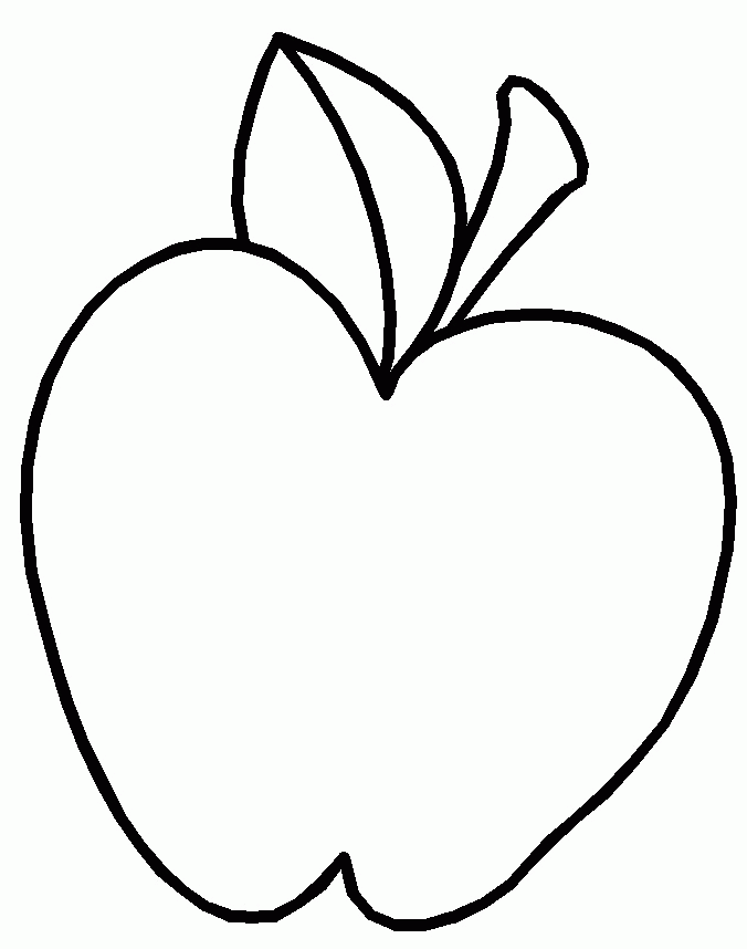 Apple Fruit Of Green Red Colored Coloring Pages - Fruit Coloring