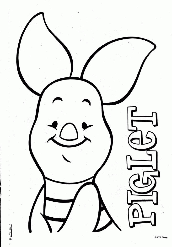 Piglet Coloring Pages Tigger - Free Printable Coloring Pages