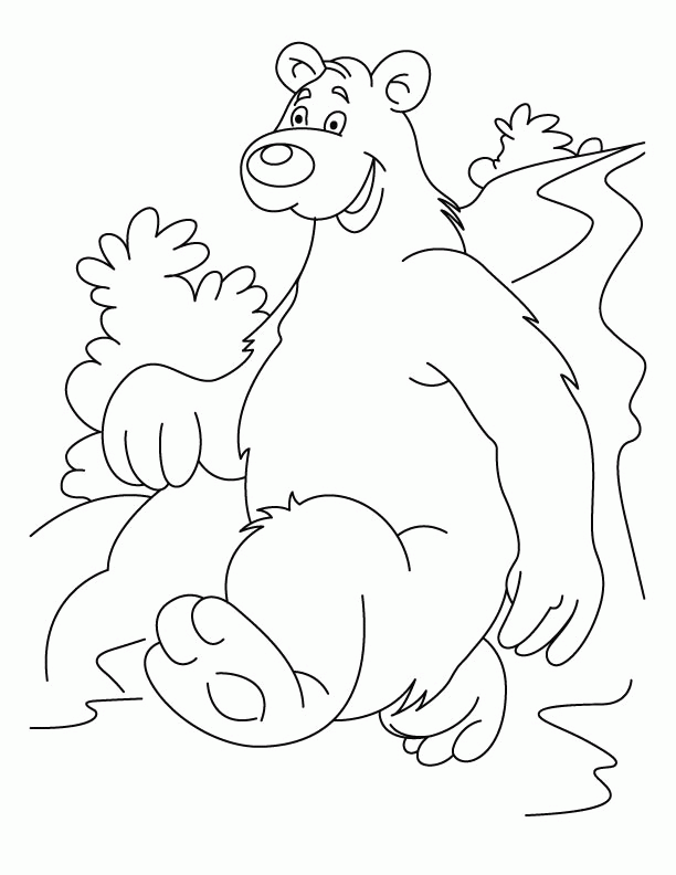 Joyful Bear coloring pages | Download Free Joyful Bear coloring