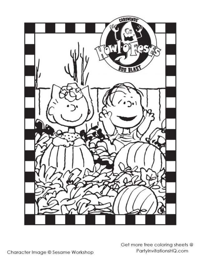 Funny Charlie Brown Halloween Coloring Pages | Laptopezine.