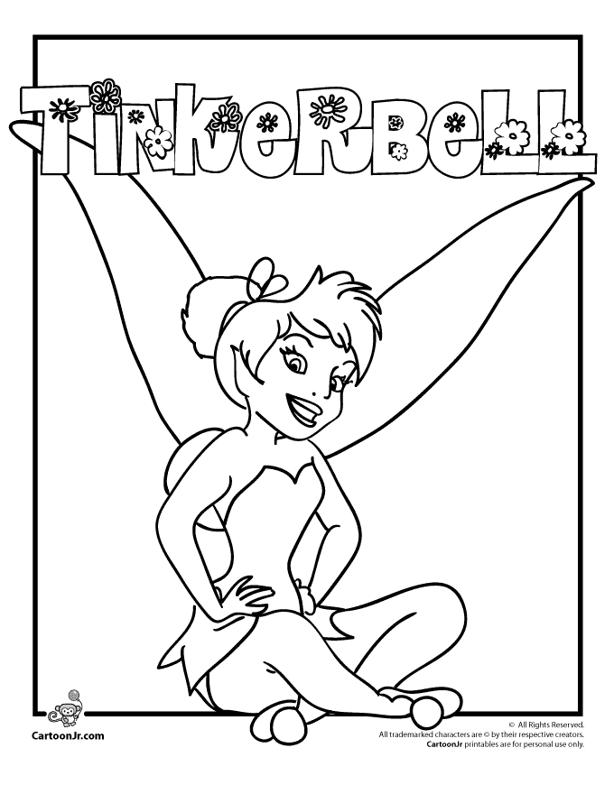 rainbow tinker bell Colouring Pages (page 2)