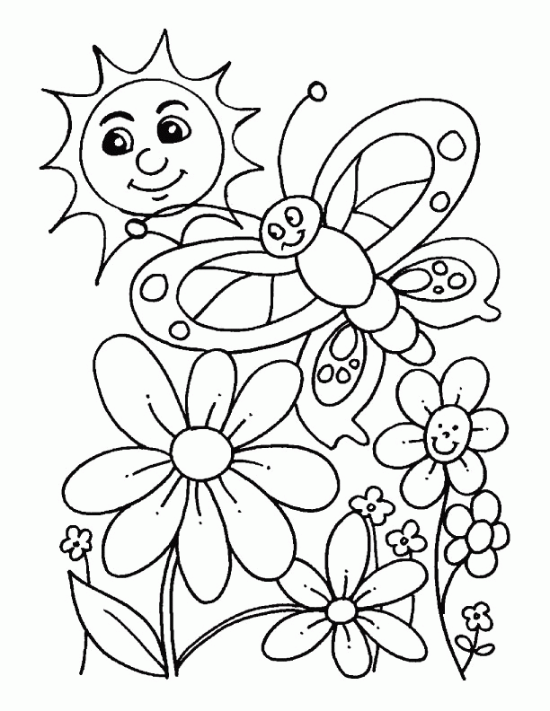 Preschool coloring pages of spring | Download Free Preschool