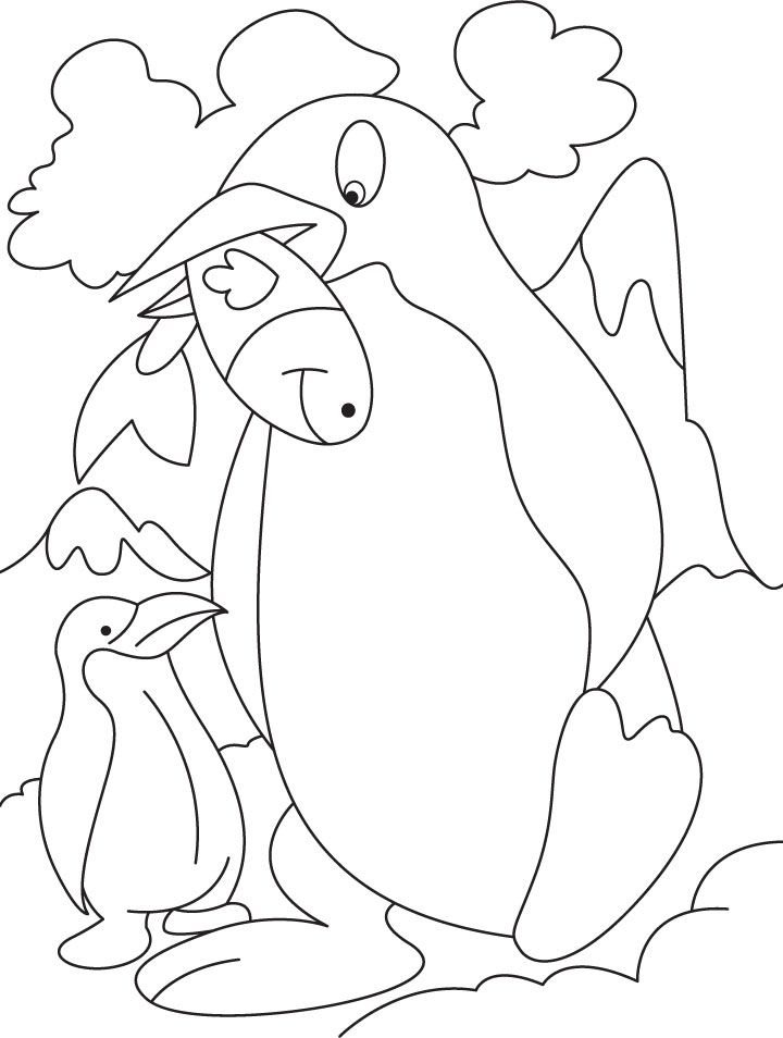 Penguin Coloring Pages Online : Penguin Coloring Picture. Penguin