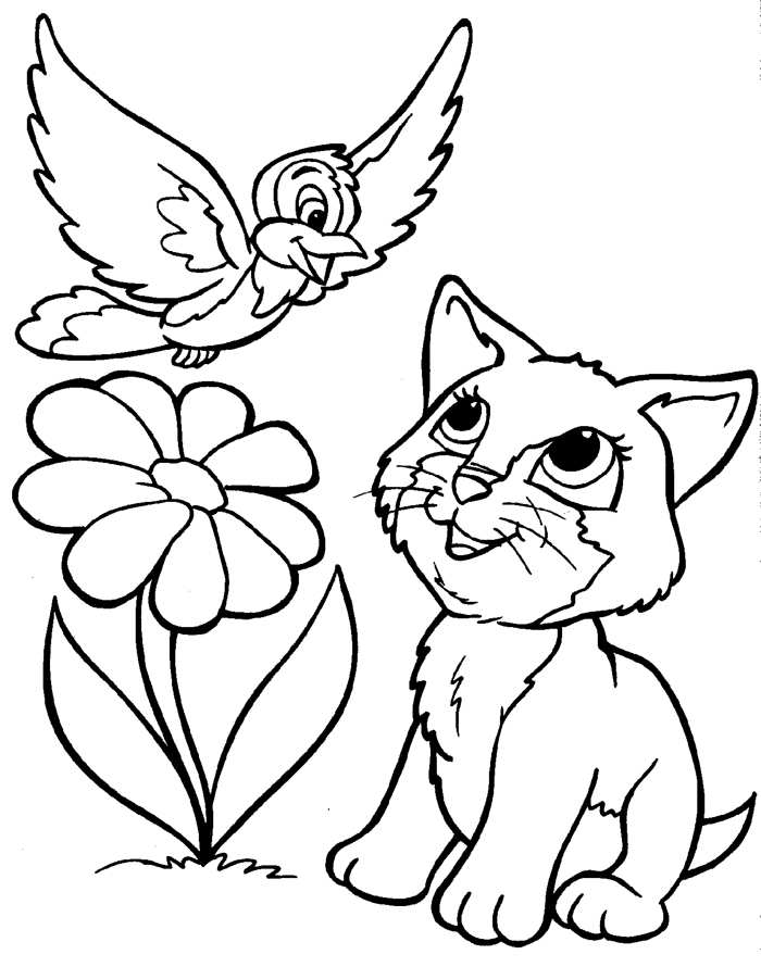 Kitten Coloring Pages, Cute Gift For Your Kids | Printable