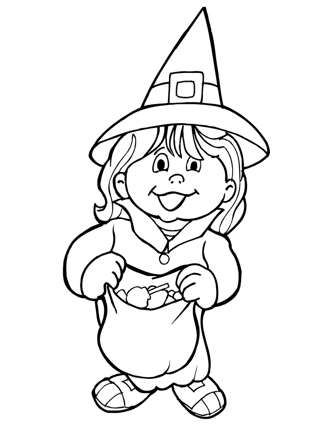 Halloween Witch Coloring Page | Find the Latest News on Halloween