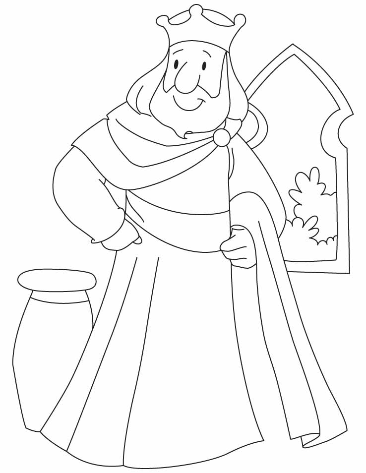 A king standing beside the window coloring pages | Download Free A