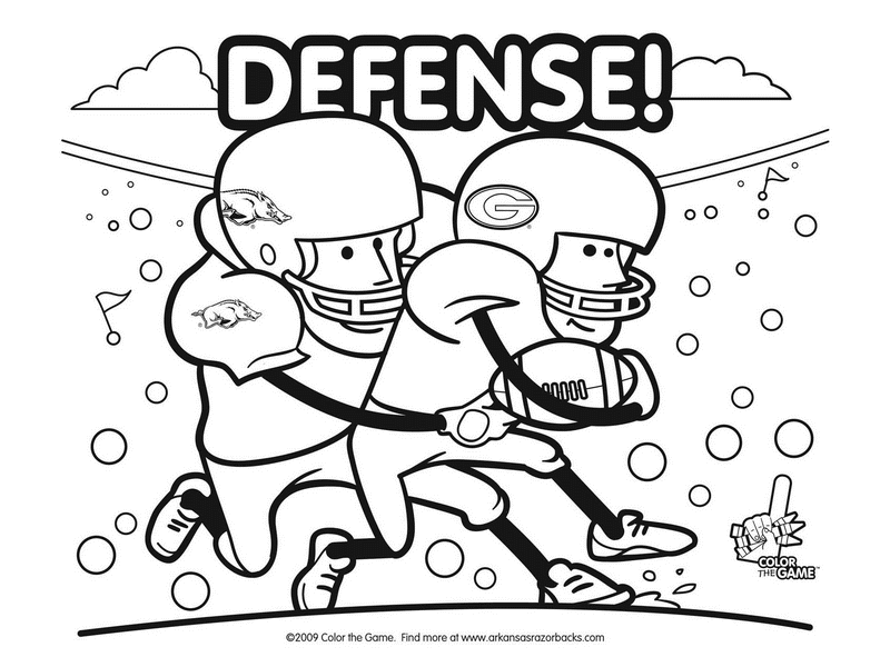 Arkansas Razorback College Football Coloring Pages 07
