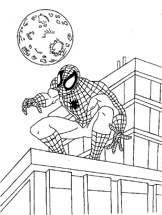 Super Hero Spiderman Coloring Pages
