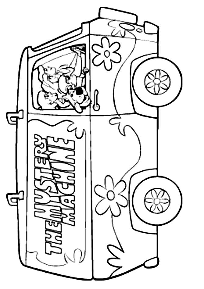 the mystery machine Colouring Pages (page 2)