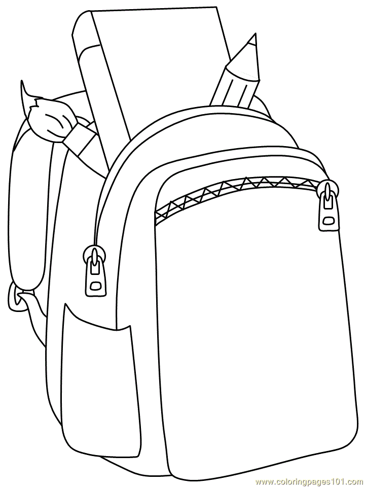School backpack Colouring Pages (page 2)