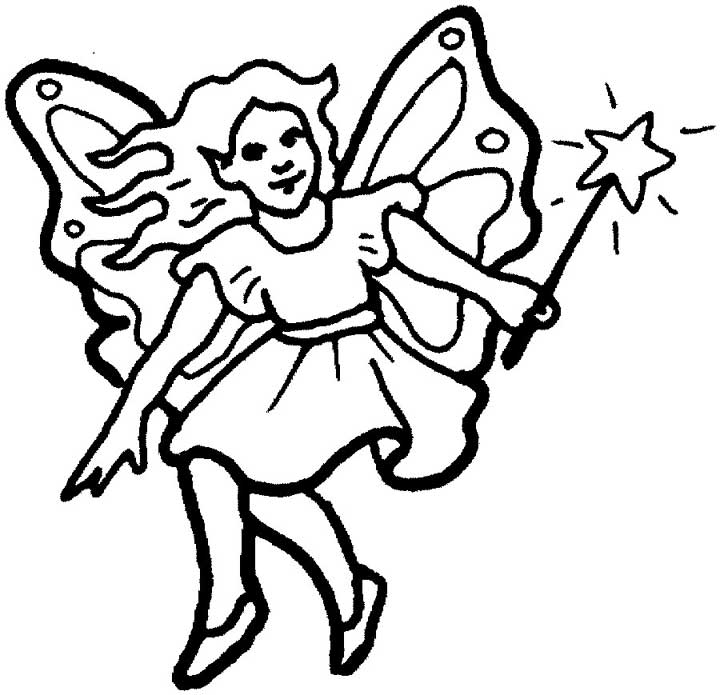 Fairy Coloring Page for Kids - Free Printable Picture