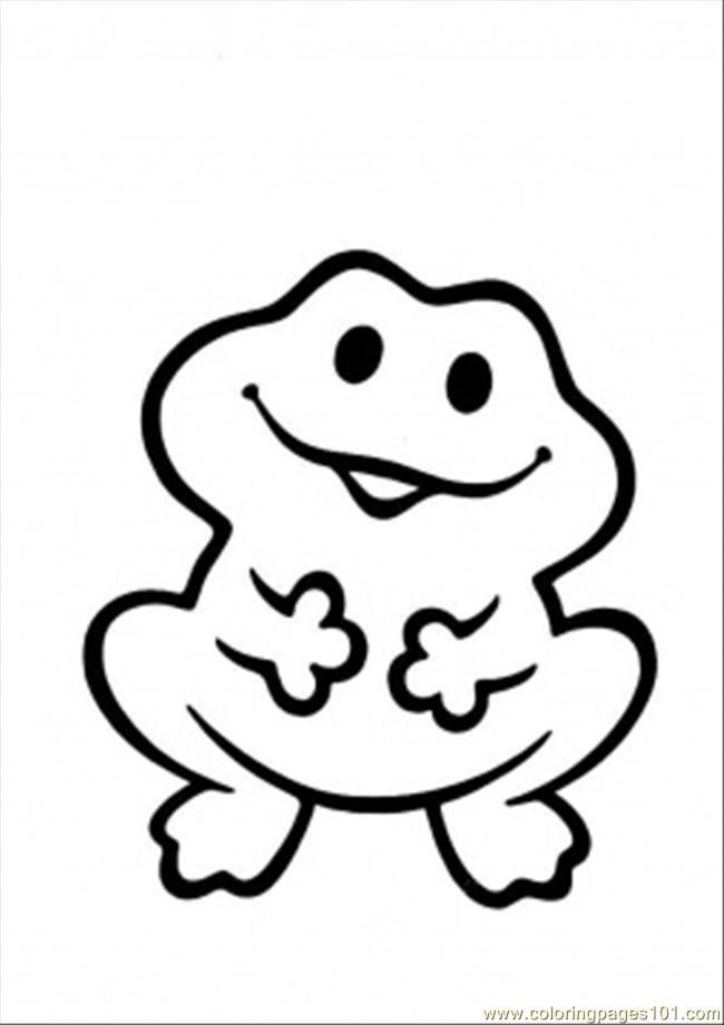 printable coloring page funny frog amphibians