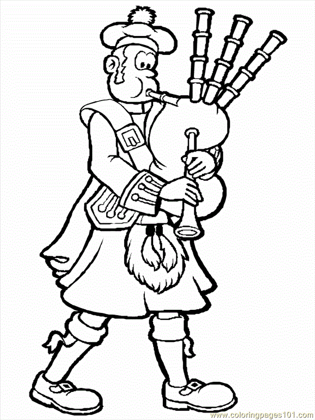 pages scotland countries printable coloring page