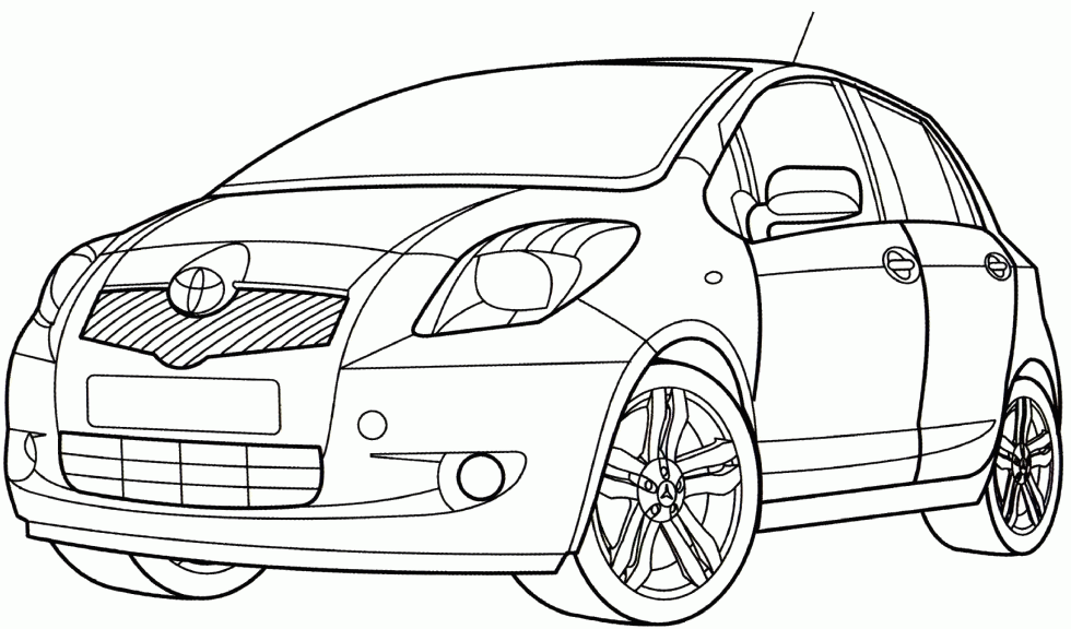 Toyota-Yaris-Coloring-Page
