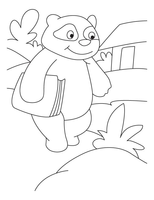 Panda professor coloring pages | Download Free Panda professor
