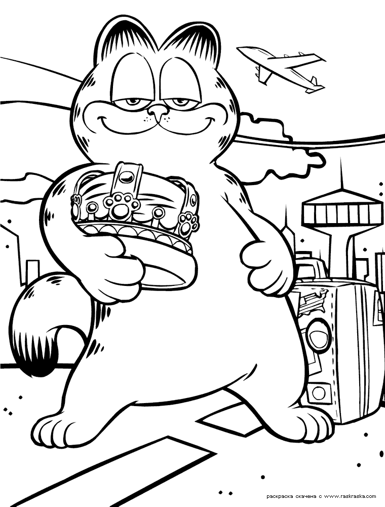 Garfield coloring pages 1 / Garfield / Kids printables coloring pages